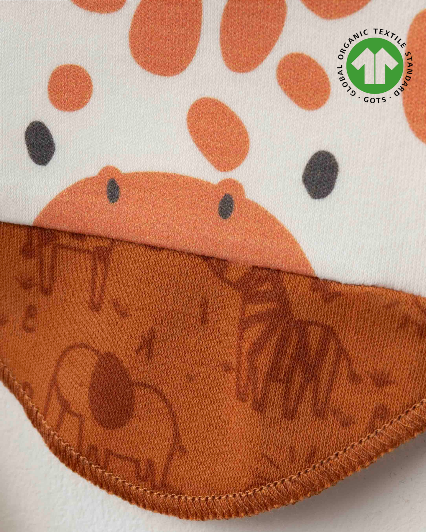 ORGANİK Kiremit Beyaz Safari Desenli 10'lu Hastane Çıkışı