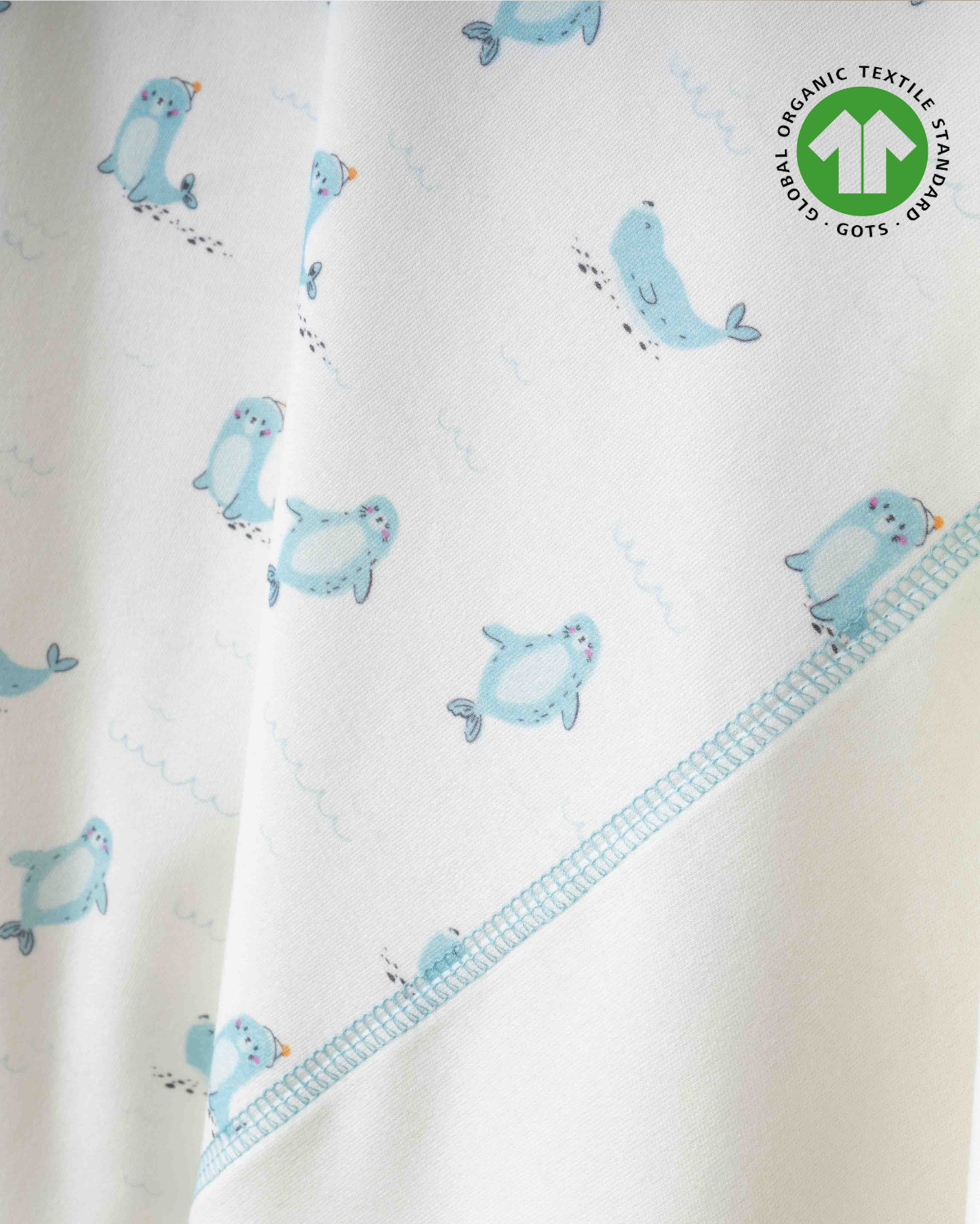 ORGANİK Mavi Foklu Battaniye