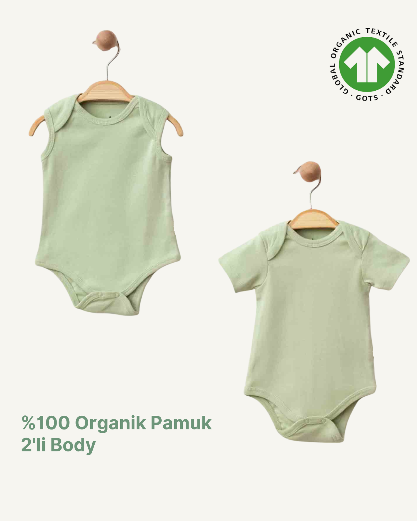 %100 Organik Pamuk 2'li Body (4'lü Seri*)