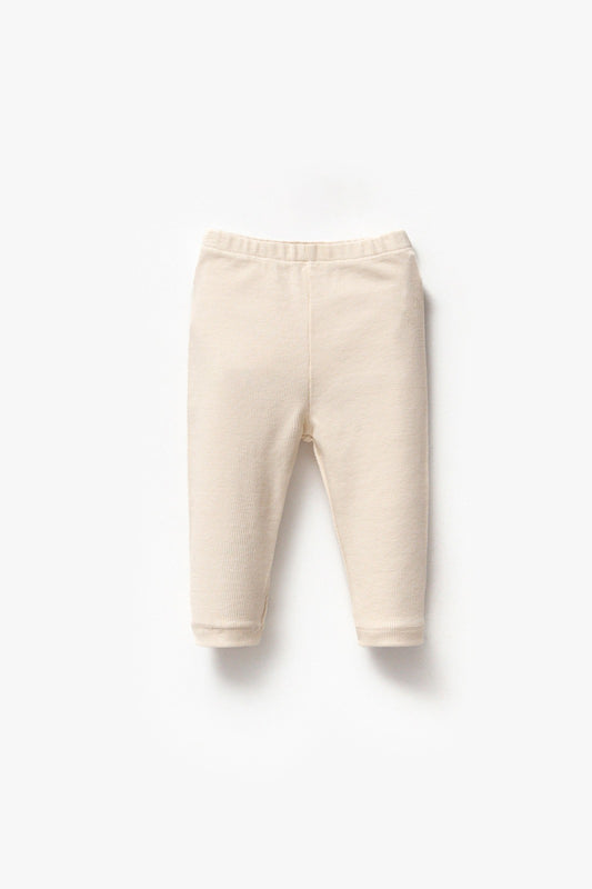 Gerippte Strumpfhose Hellbeige
