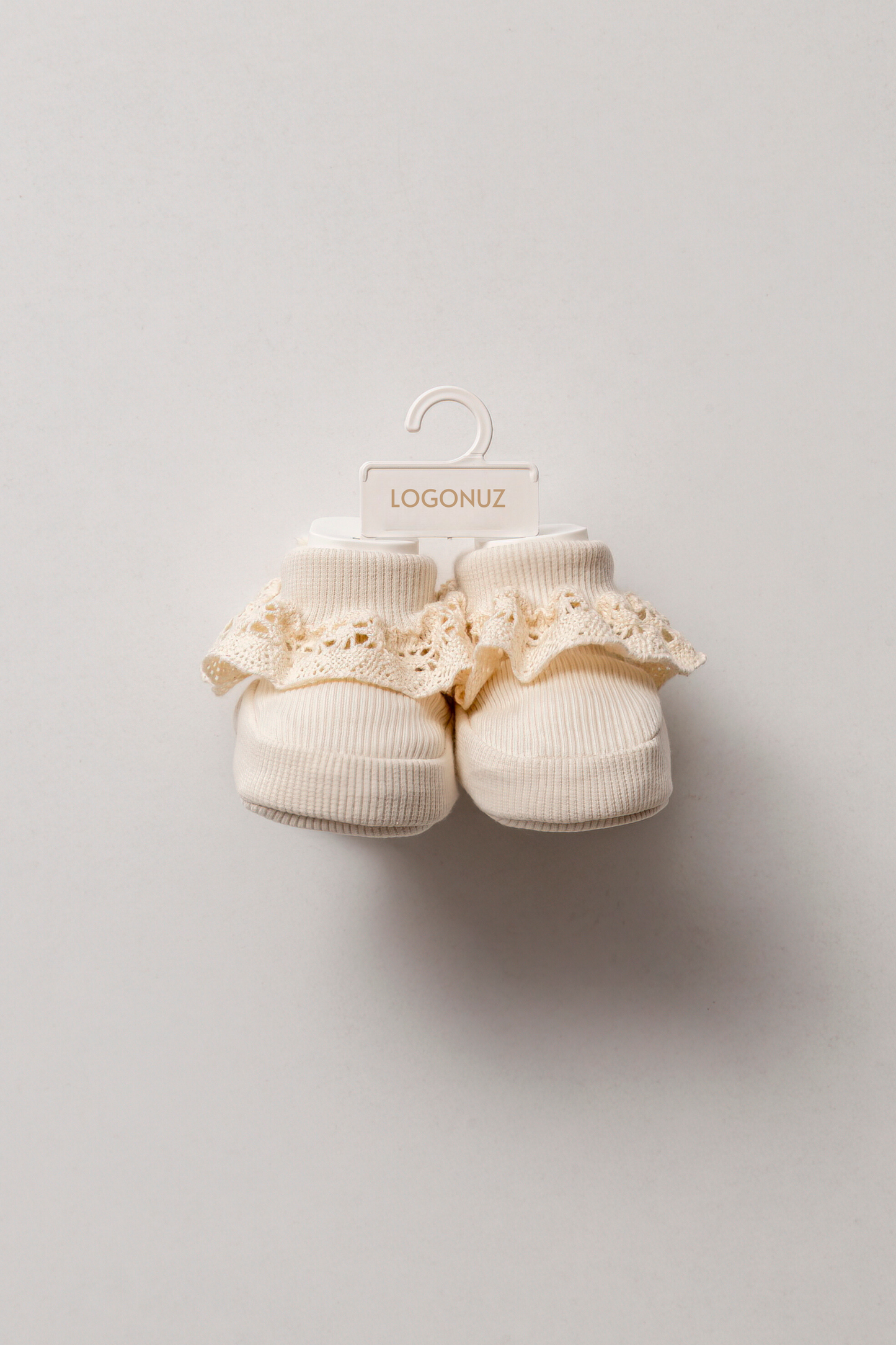 Schnürbooties Hellbeige (6 Paar)