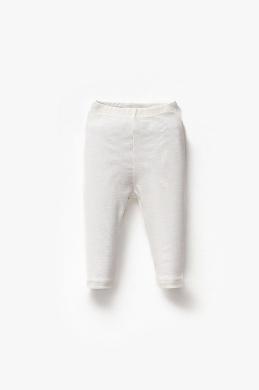 Gerippte Strumpfhose Ecru