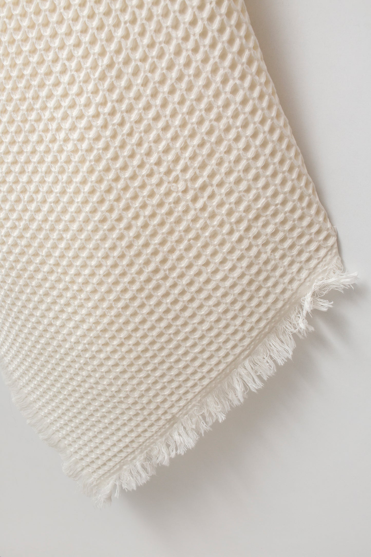 %100 Pamuk Püsküllü Waffle Pike Battaniye 115x120cm