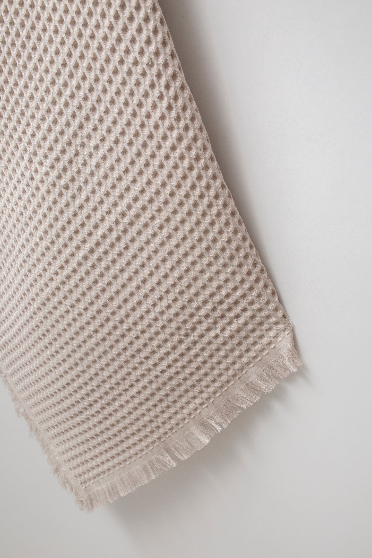 %100 Pamuk Püsküllü Waffle Pike Battaniye 115x120cm