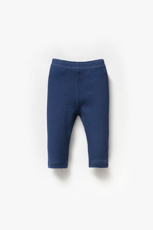 Indigoblaue gerippte Strumpfhose