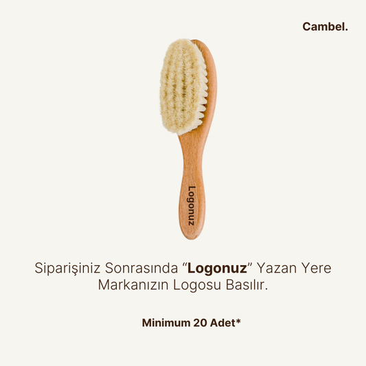 Doğal Keçi Kılı Bebek Fırçası (20 Adet)