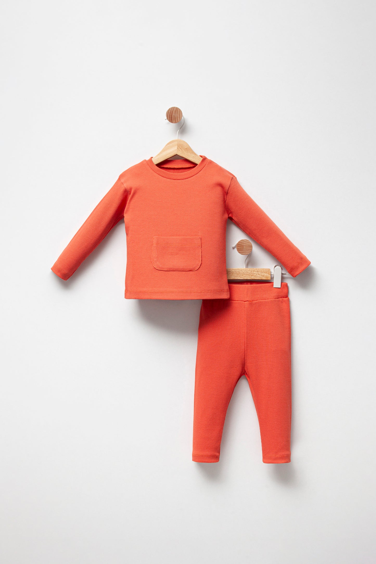 Frontlomme Camisole 2-delt sæt sennep