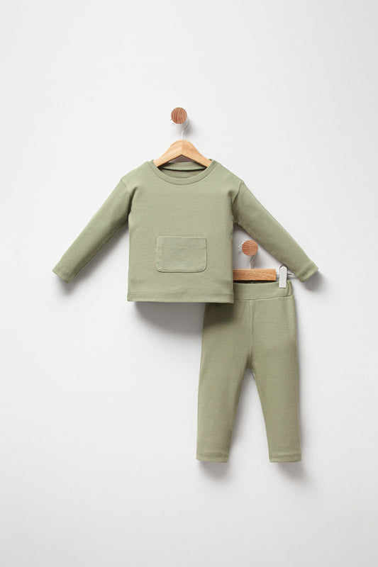 Önü Cepli Kaşkorse 2'li Takım Mint Yeşili (3'lü Seri)