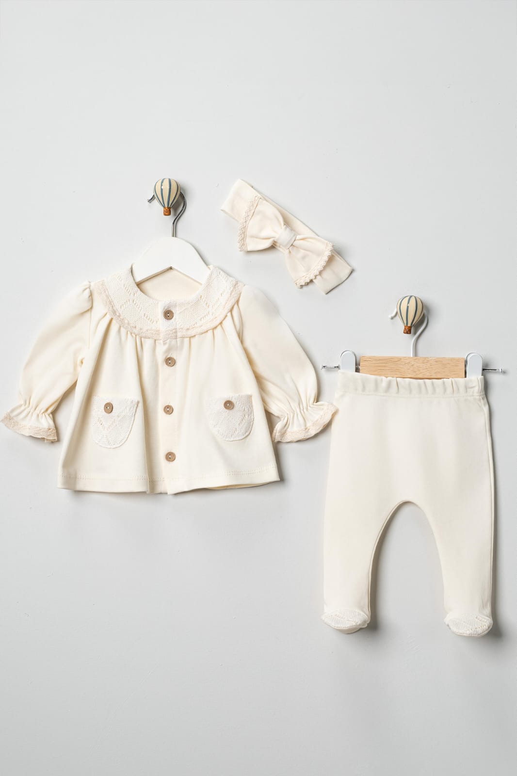 3'lü Hastane Çıkışı Seti (2'li Seri) / Kod:2518