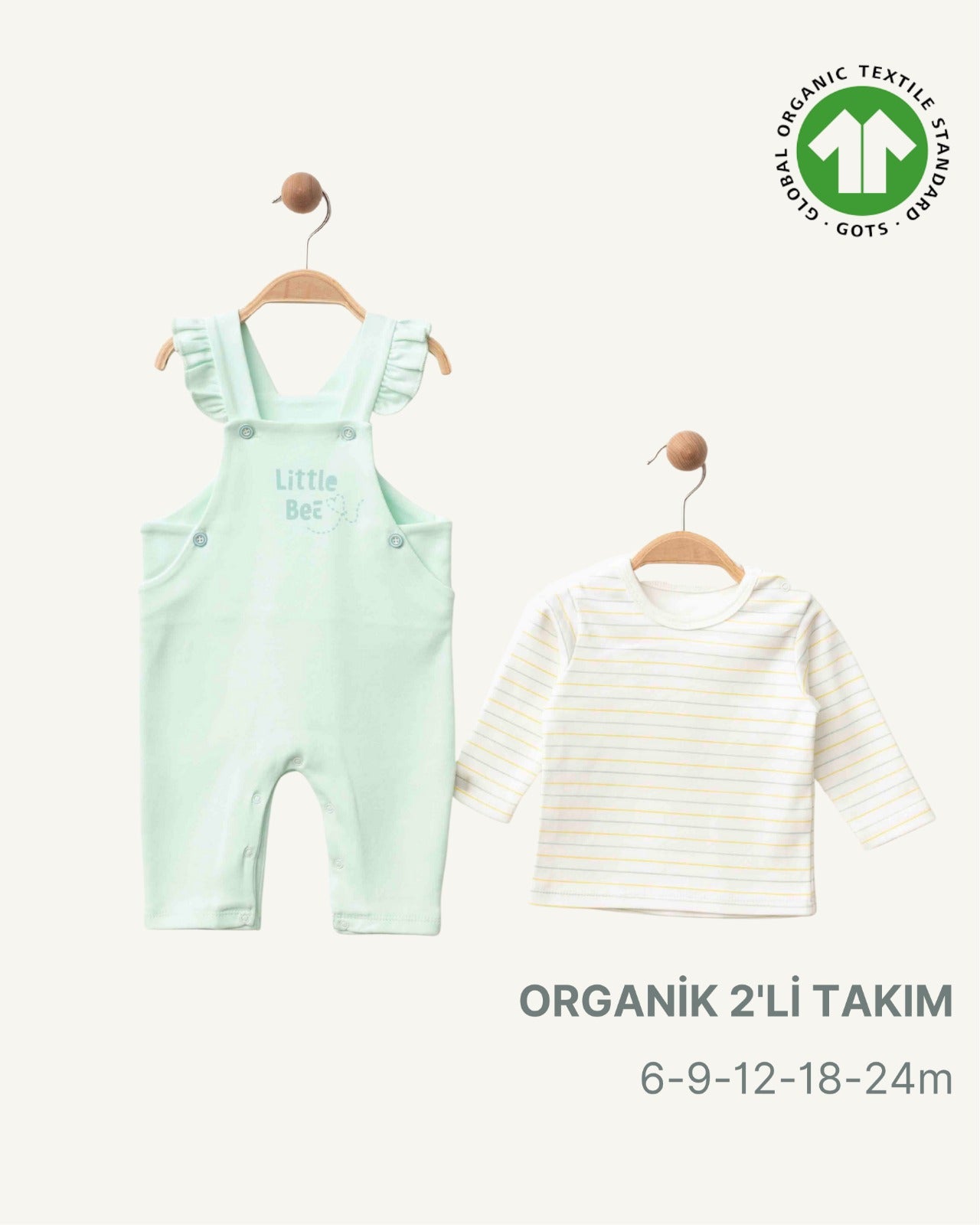 Little Bee Organik Salopetli Takım (5'li Seri)