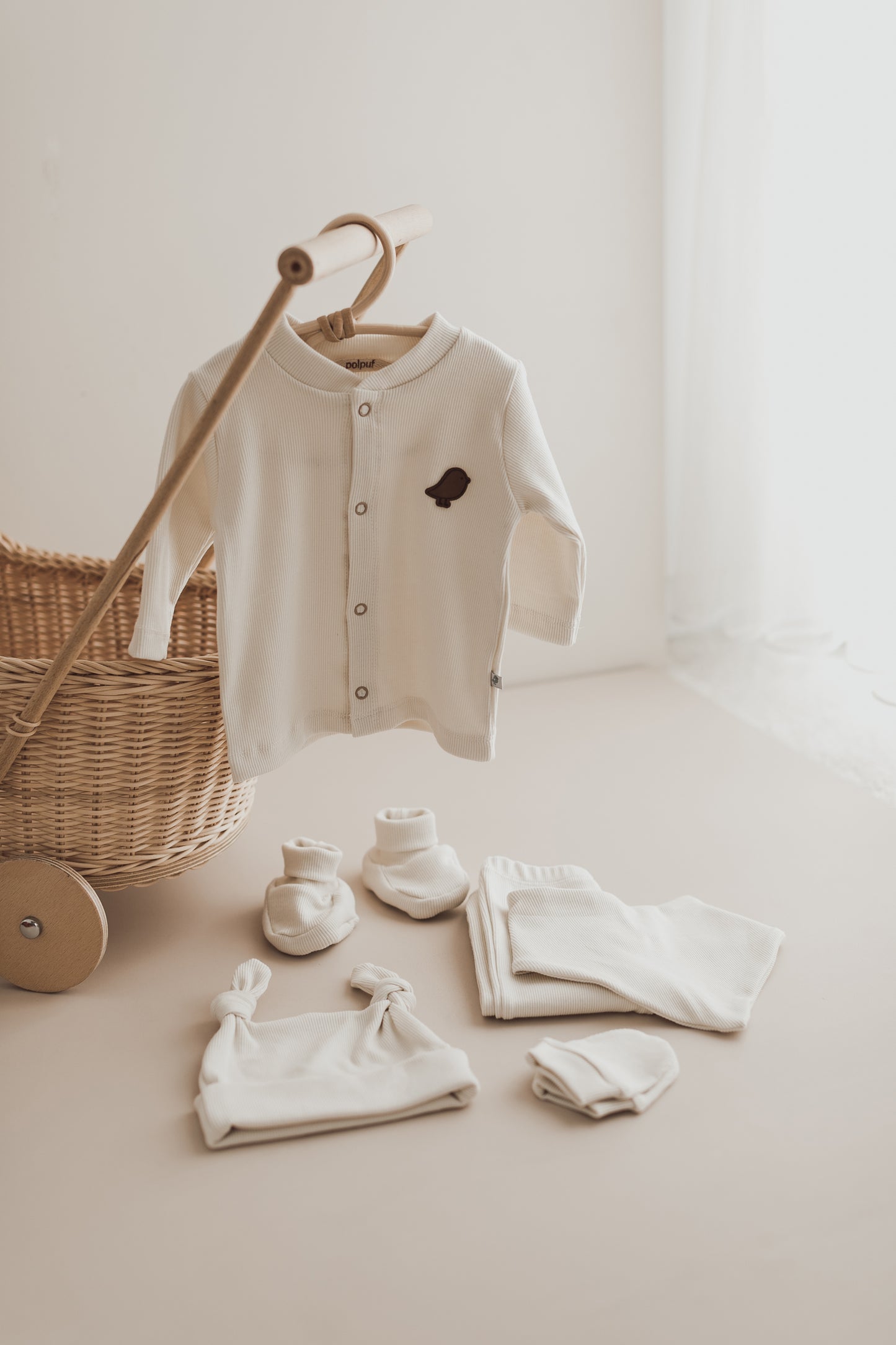 Camisole 5er-Pack Krankenhausausgang Beige