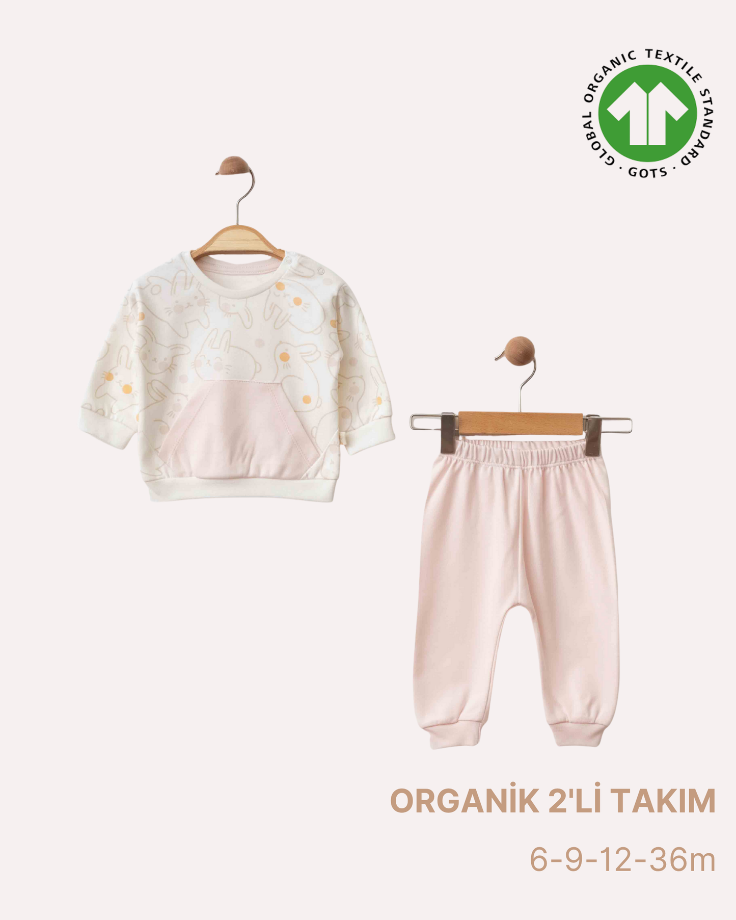 ORGANİK Tavşanlı Pembe 2'li Takım (4'lü Seri)