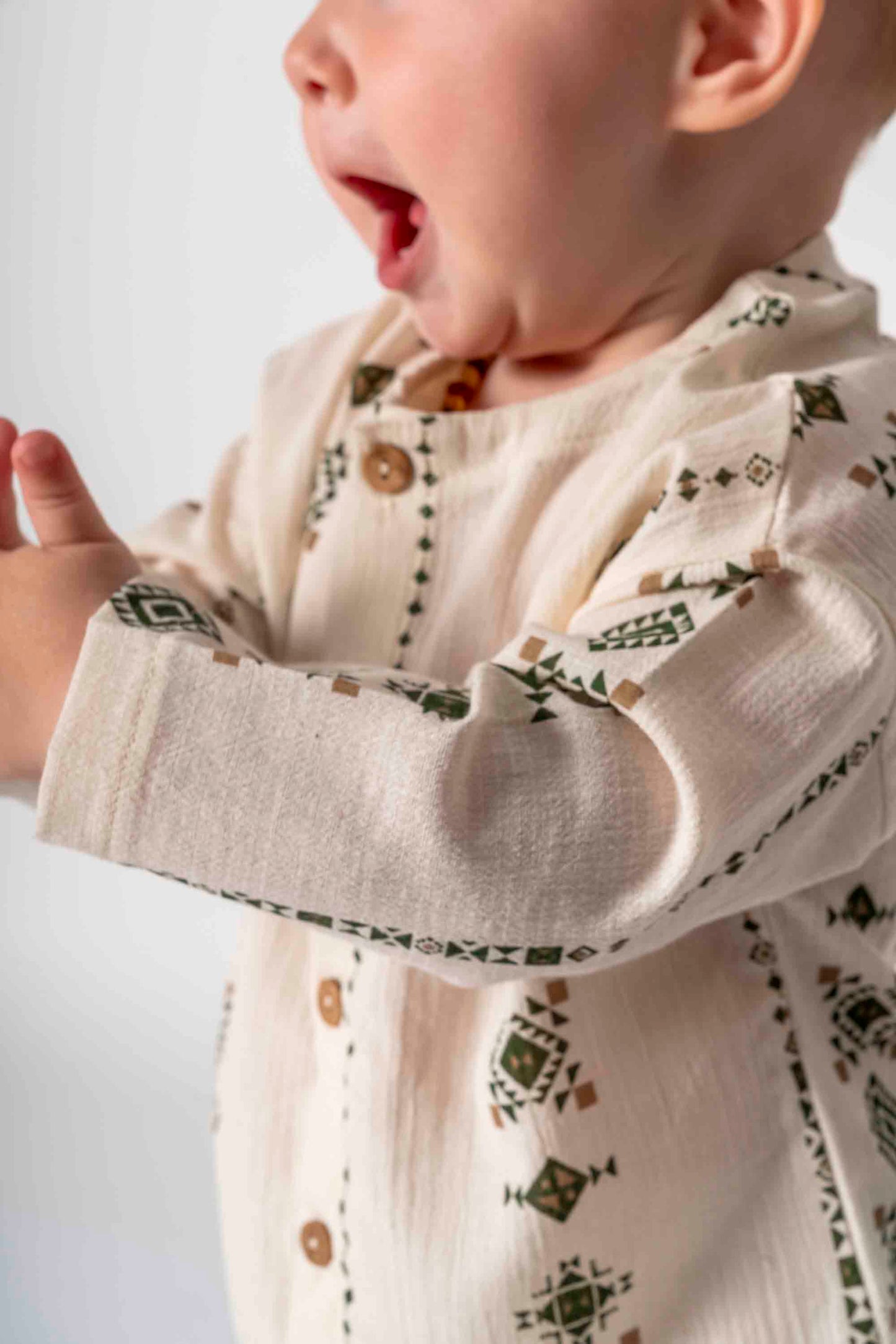 ORGANİK Düğmeli Yeşil Gömlek (6'lı Seri)