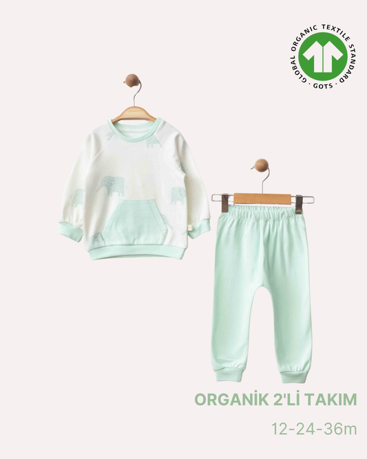 ORGANİK Mint Yeşili 2'li Takım (3'lü Seri)