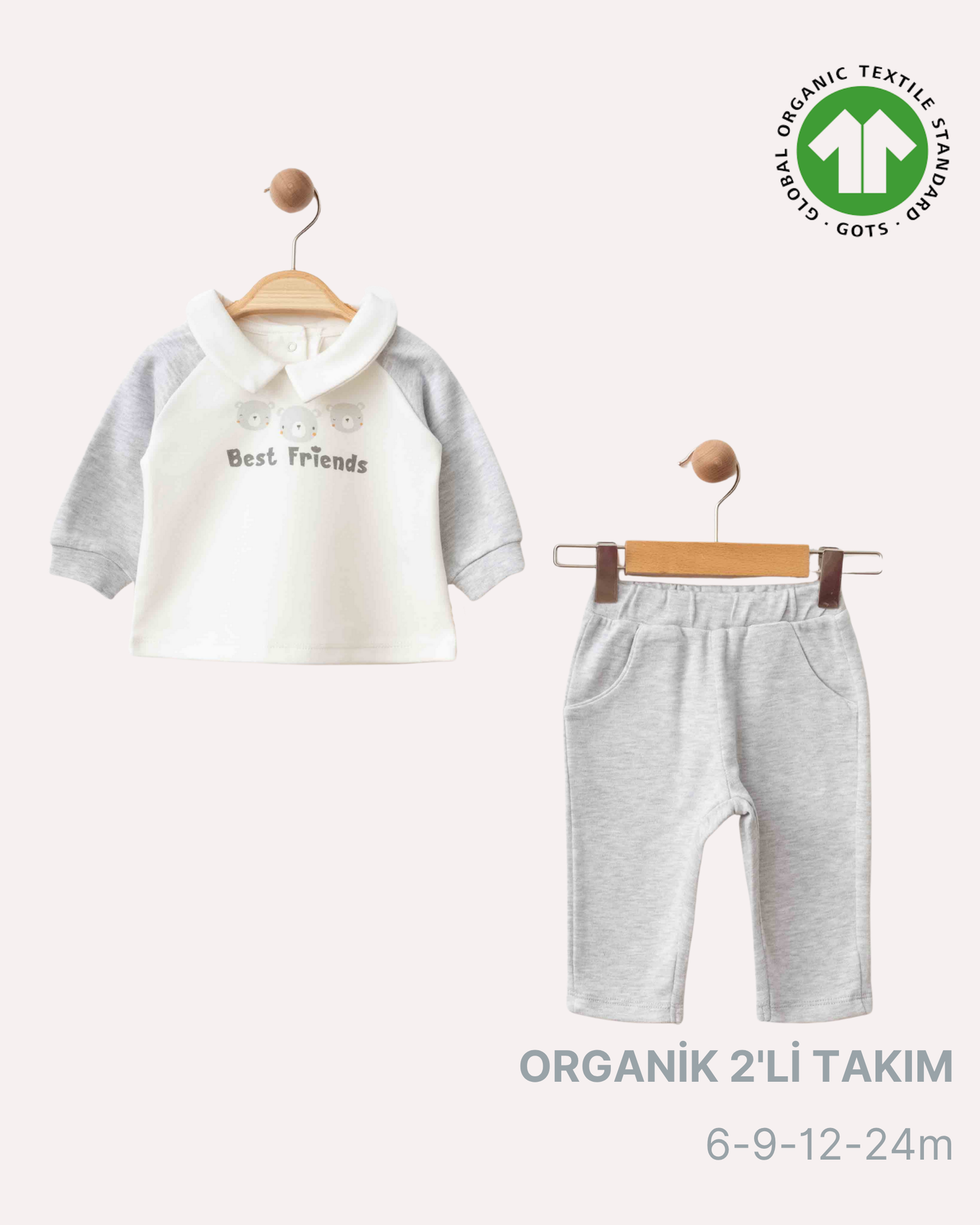 ORGANİK Gri 2'li Takım (4'lü Seri)