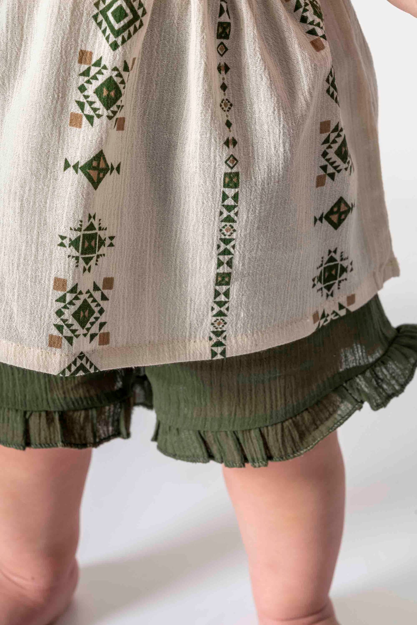 ORGANİK Yazlık Yeşil Şort Tulum (6'lı Seri)