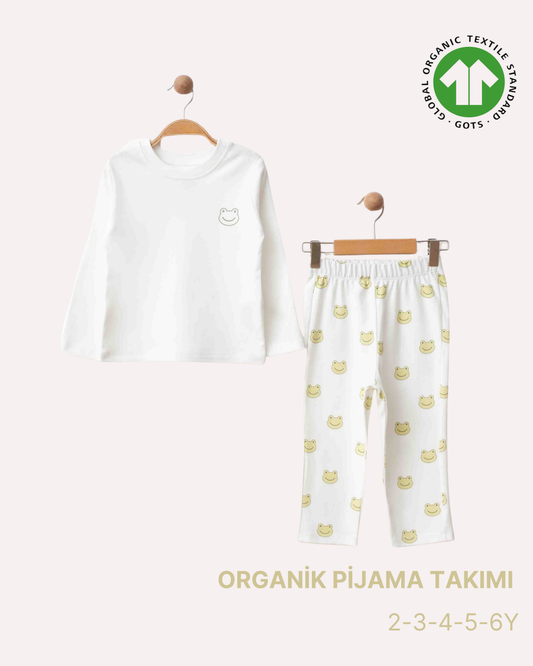 ORGANİK Beyaz Pijama Takımı (5'li Seri)