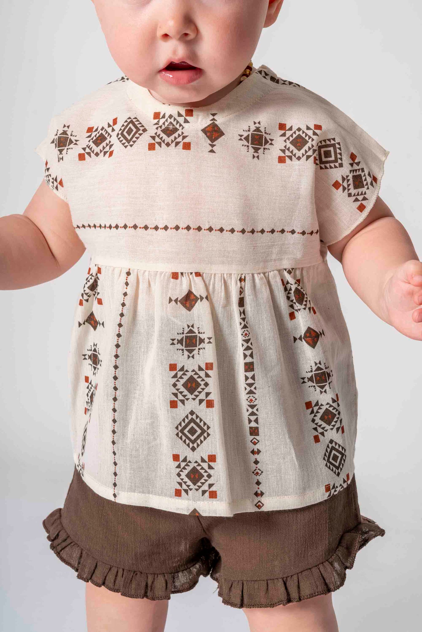 ORGANİK Yazlık Kahve Şort Tulum (6'lı Seri)