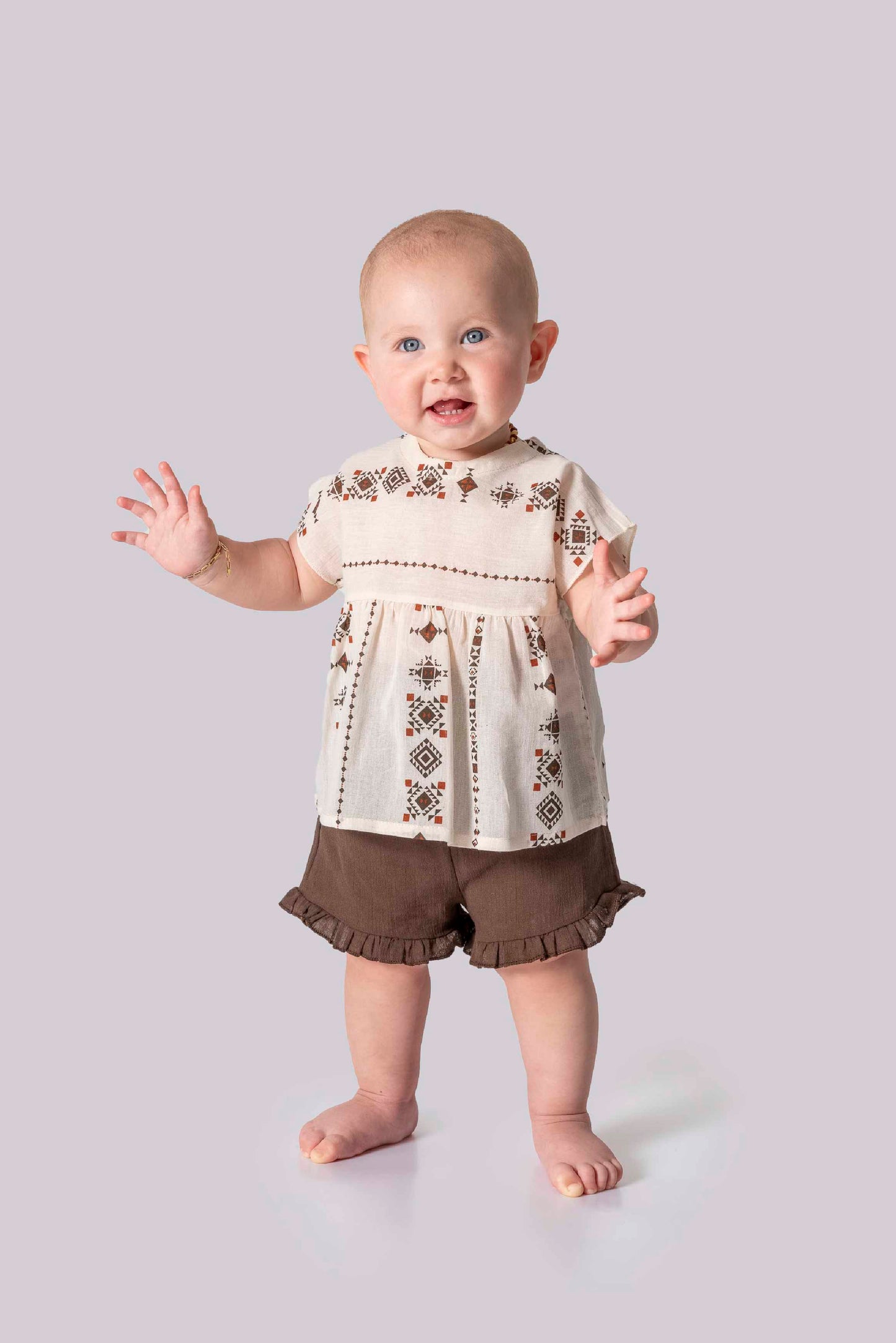 ORGANİK Yazlık Kahve Şort Tulum (6'lı Seri)