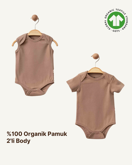 %100 Organik Pamuk 2'li Body (4'lü Seri*)
