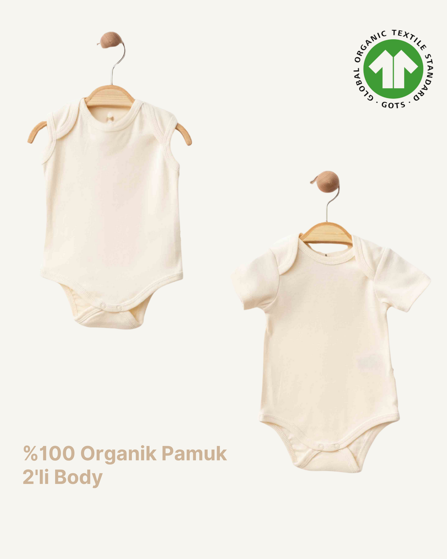 %100 Organik Pamuk 2'li Body (4'lü Seri*)