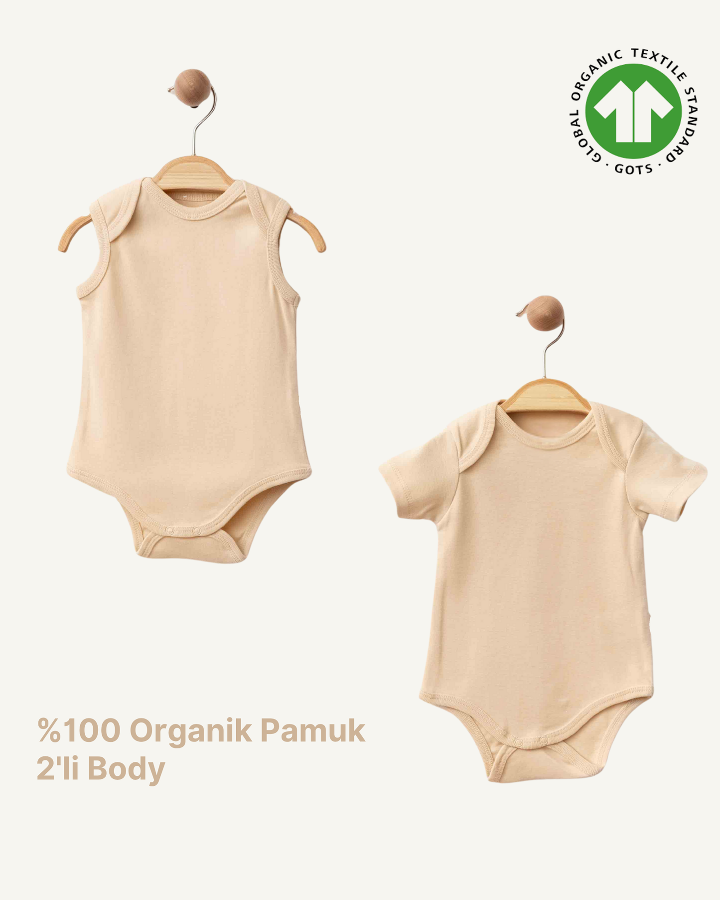 %100 Organik Pamuk 2'li Body (4'lü Seri*)