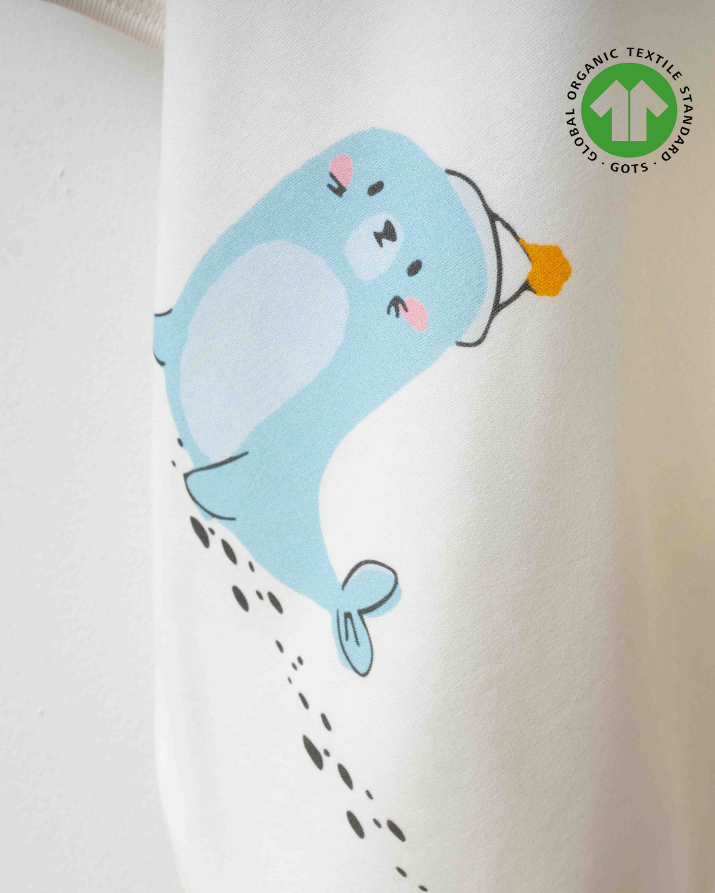 ORGANİK Mavi Foklu Battaniye