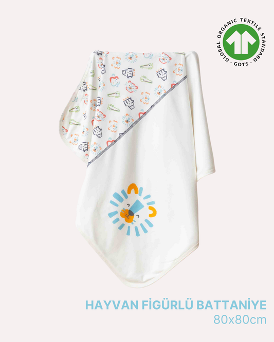 ORGANİK Hayvan Figürlü Battaniye