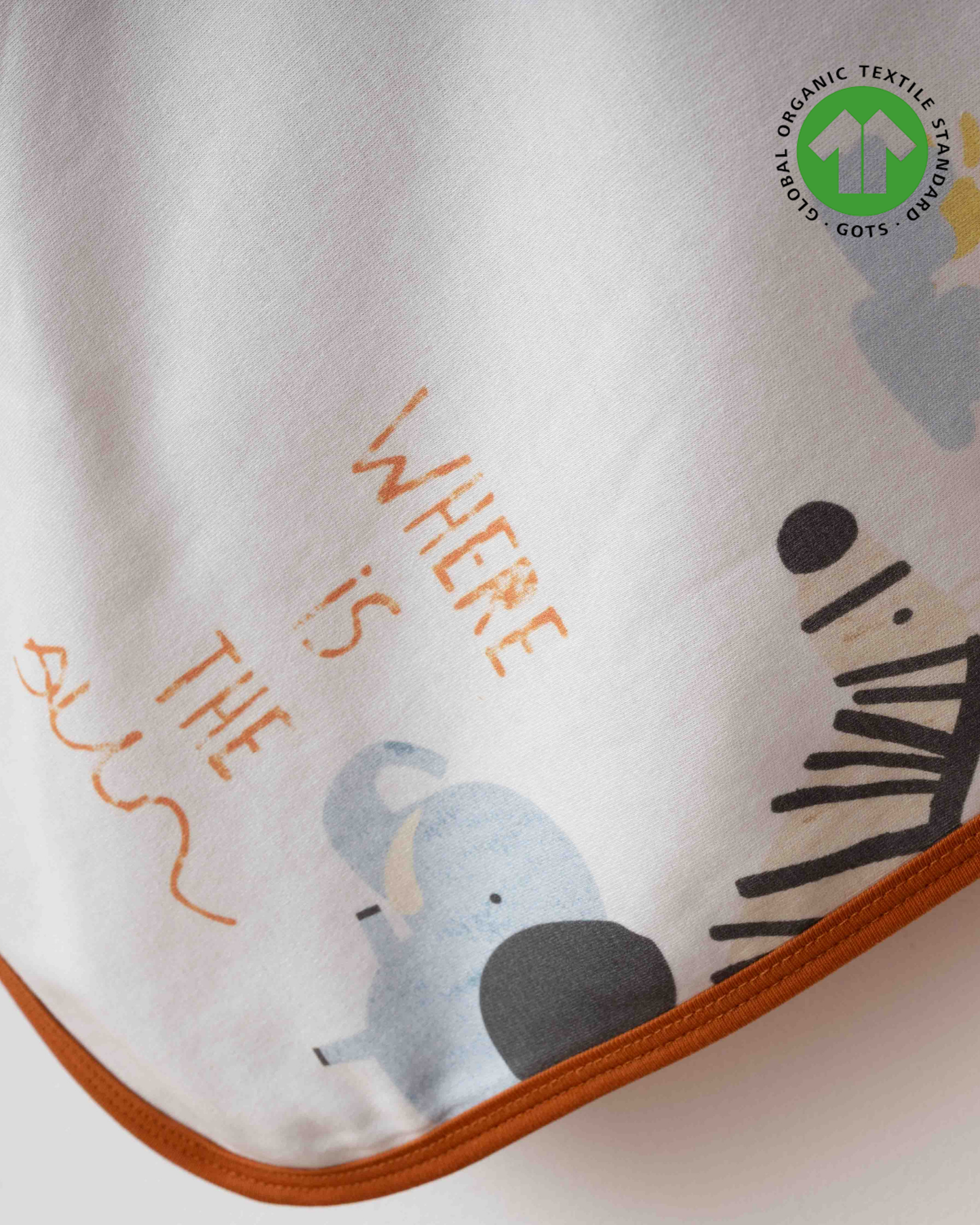 ORGANİK Kiremit Safari Desenli Battaniye