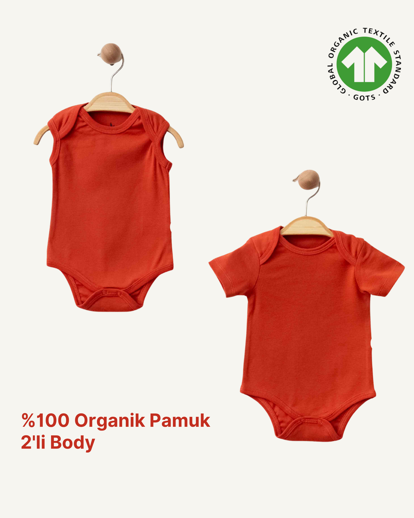 %100 Organik Pamuk 2'li Body (4'lü Seri*)