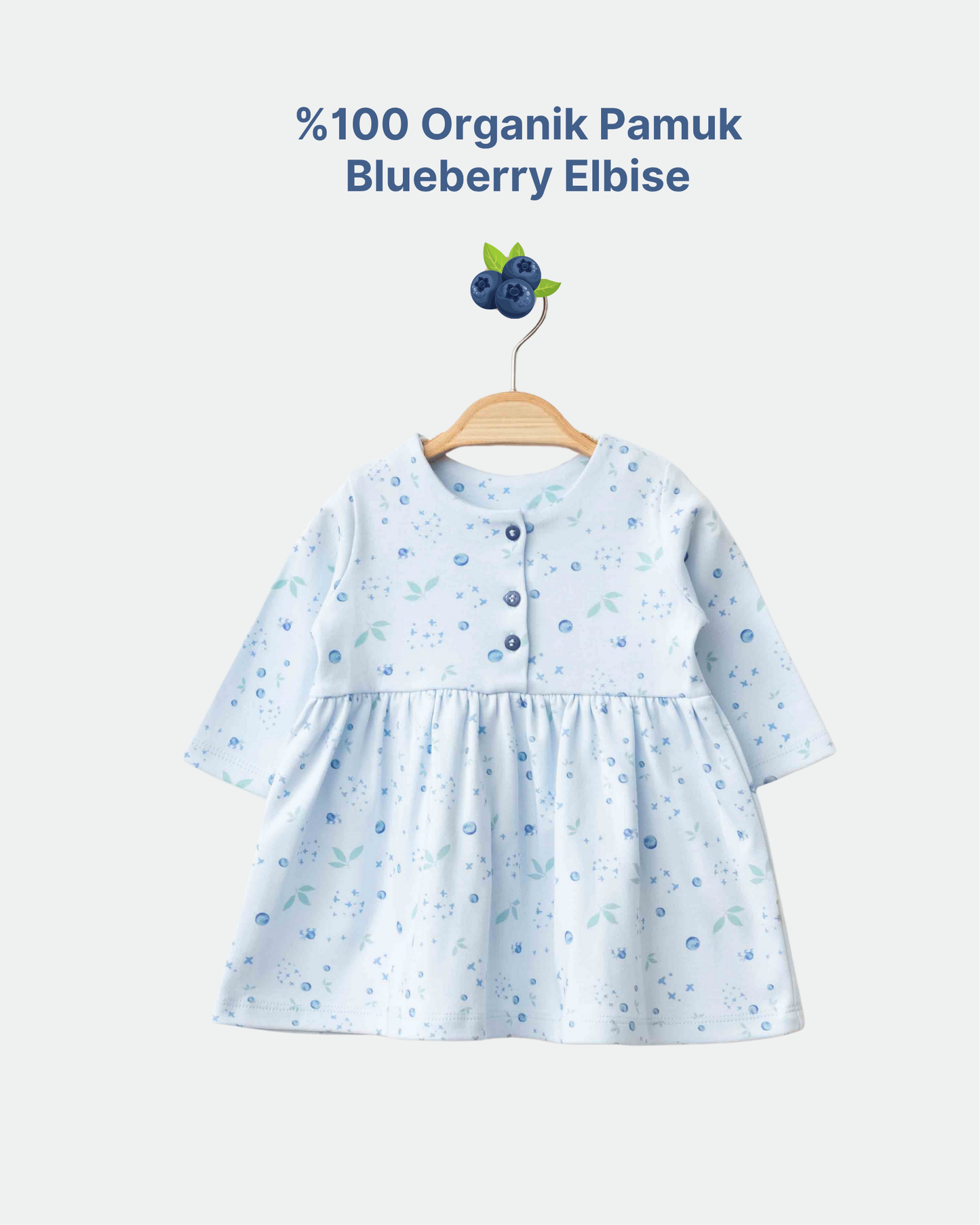 %100 Organik Pamuk Blueberry Elbise 🫐 (4'lü Seri)