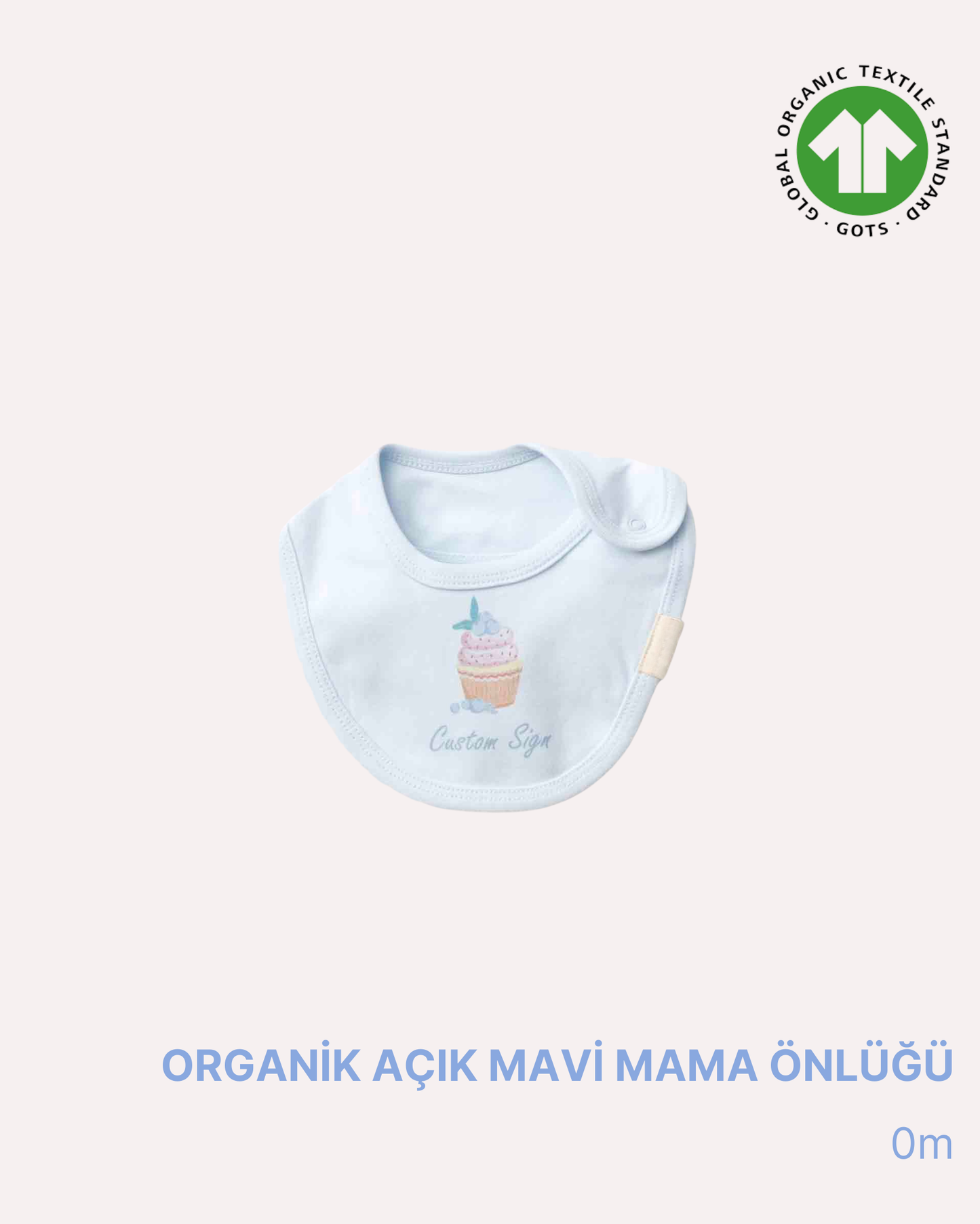 ORGANİK Açık Mavi Mama Önlüğü (5'li Paket)