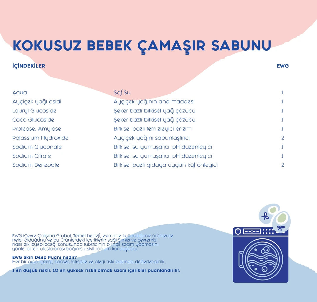 Doğal Bebek Çamaşır Deterjanı Bitkisel Sabun (6'lı Paket)