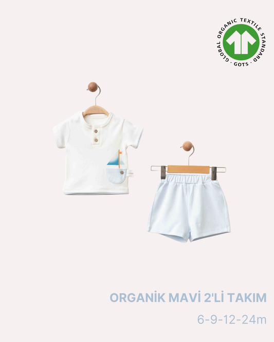 ORGANİK Mavi Gemili 2'li Takım (4'lü Seri)