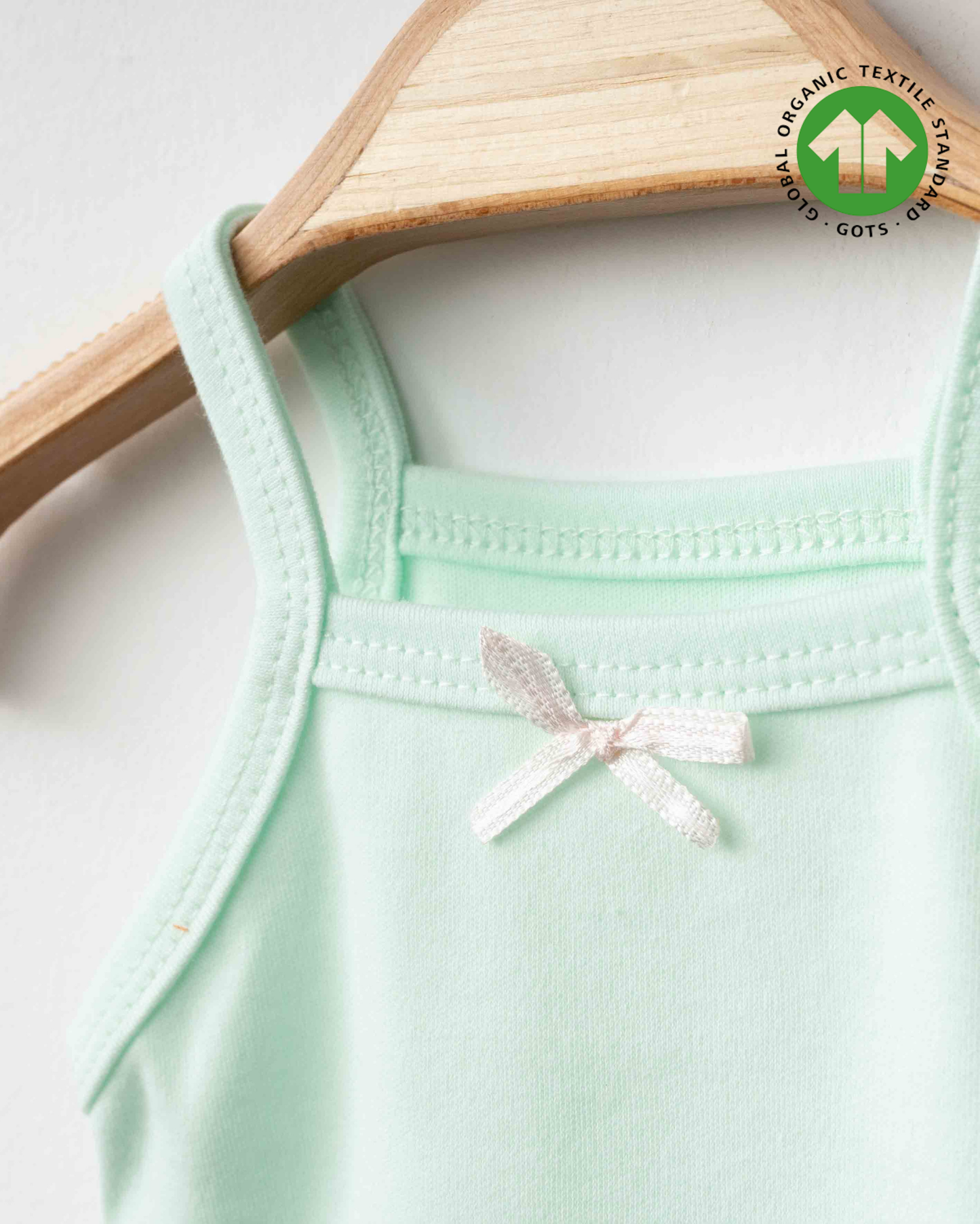 ORGANİK Askılı Mint Yeşili 2'li Body (4'lü Seri)