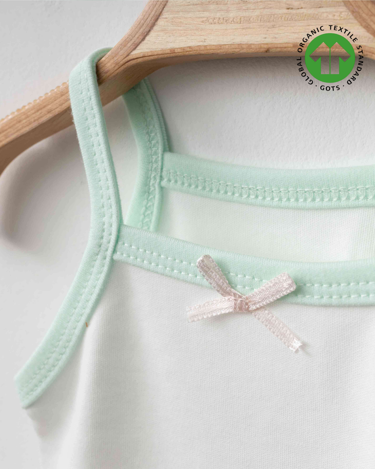 ORGANİK Askılı Mint Yeşili 2'li Body (4'lü Seri)