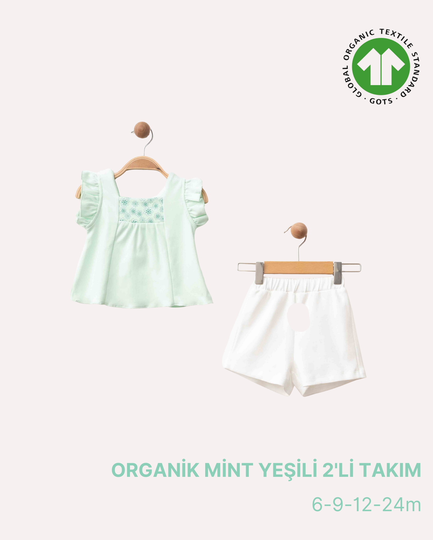 ORGANİK Mint Yeşili 2'li Takım (4'lü Seri)