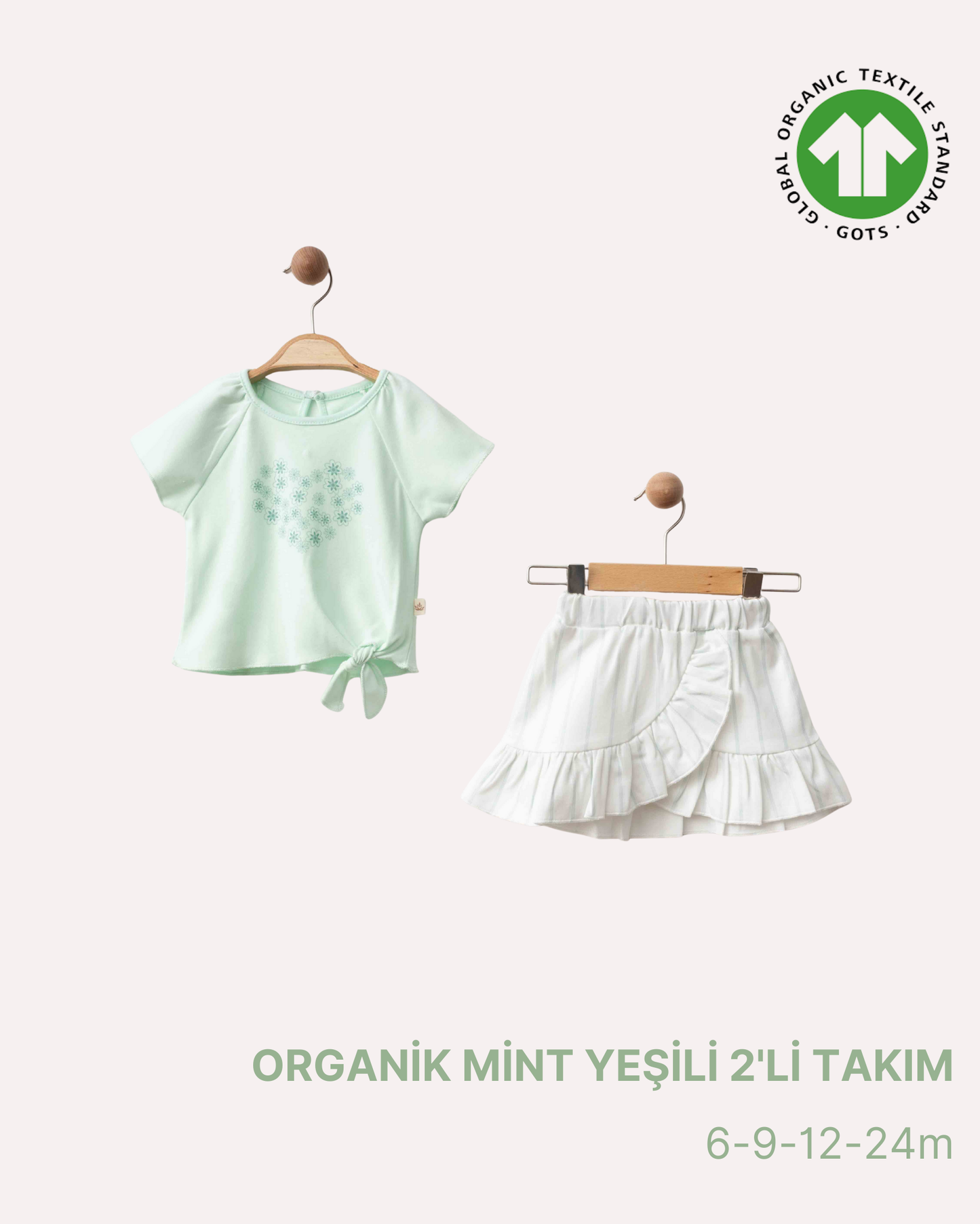 ORGANİK Mint Yeşili 2'li Takım (4'lü Seri)