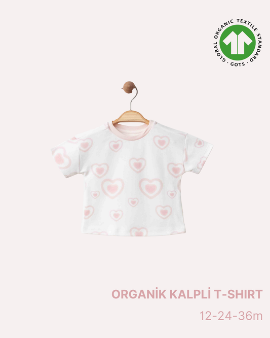 ORGANİK Kalpli T-Shirt (3'lü Seri)