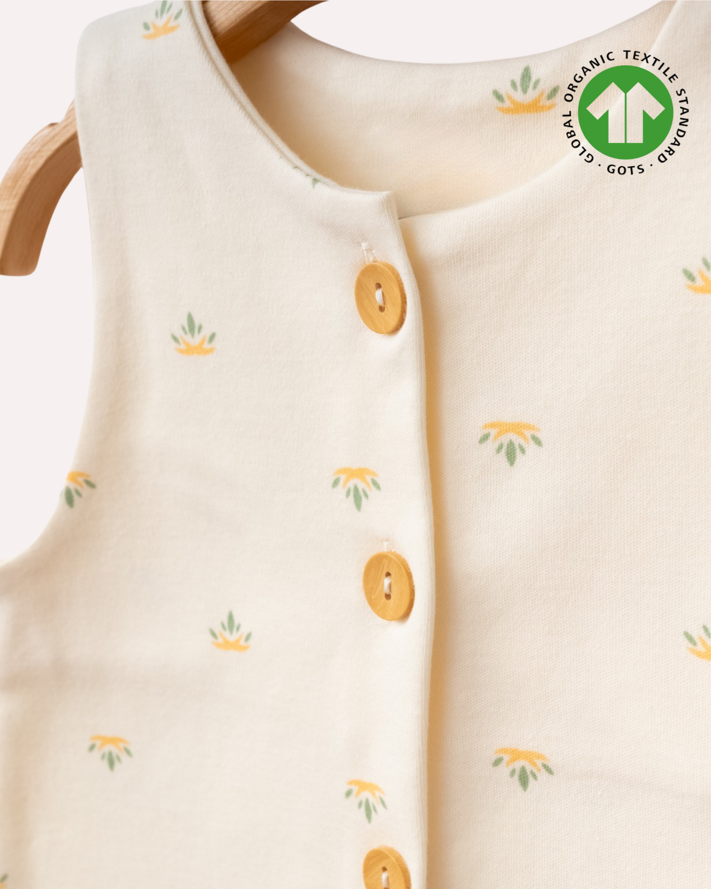 ORGANİK Desenli Kolsuz Tulum (3'lü Seri)