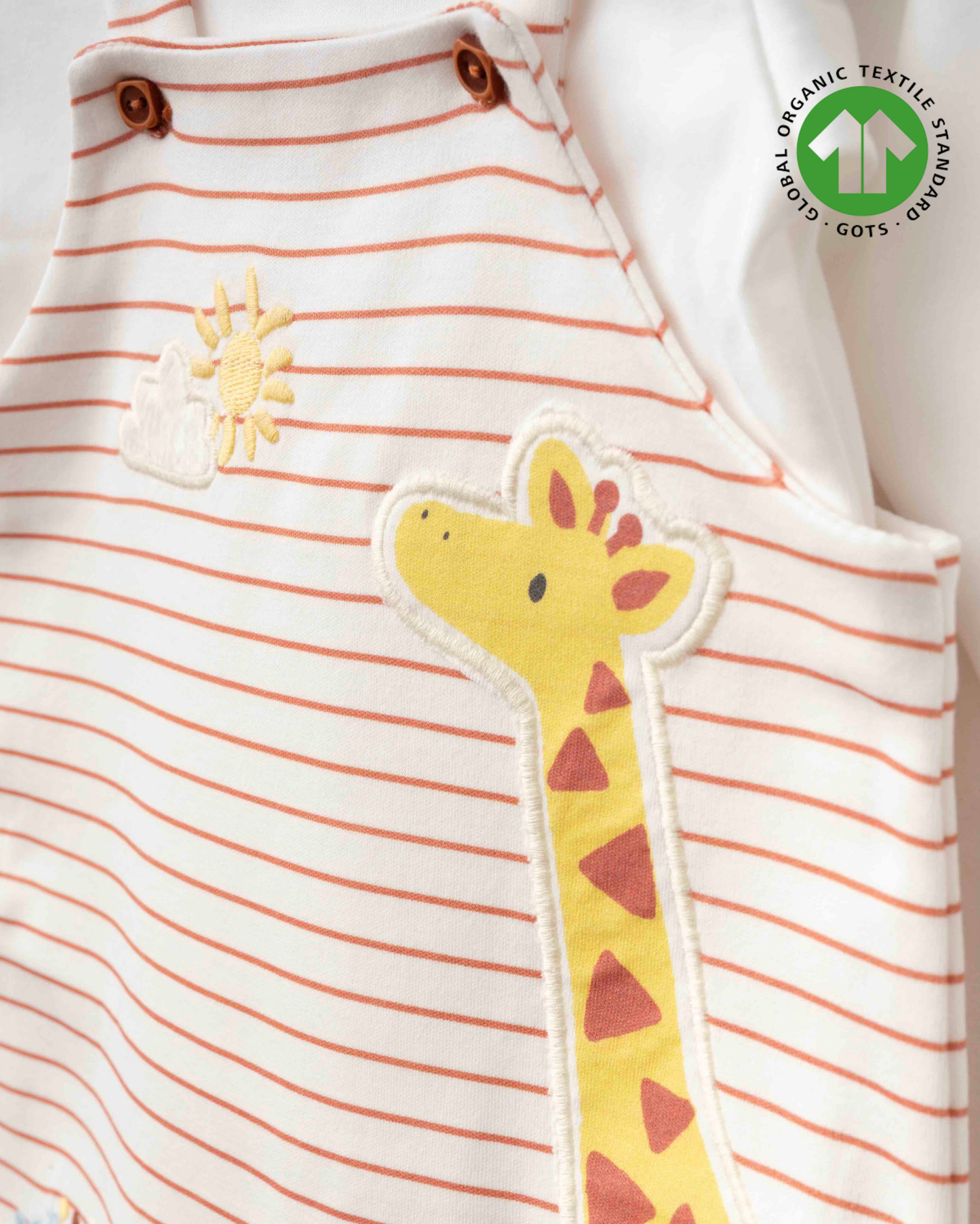 Zürafa Desenli Organik Salopet Takım (5'li Seri)