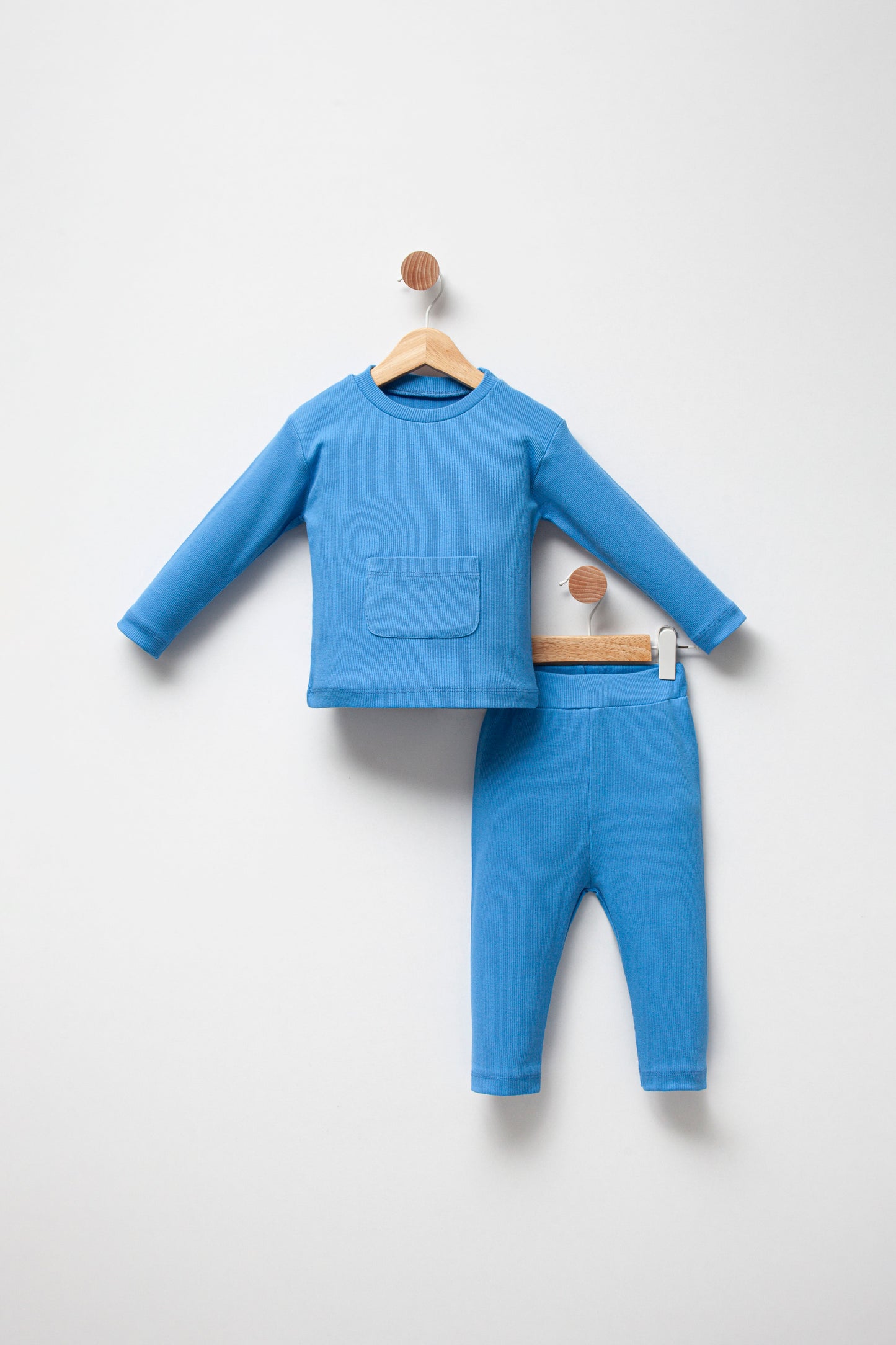 Front Pocket Camisole 2-delt sæt blå