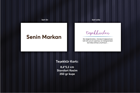 Teşekkür Kartı (1.000 Adet)