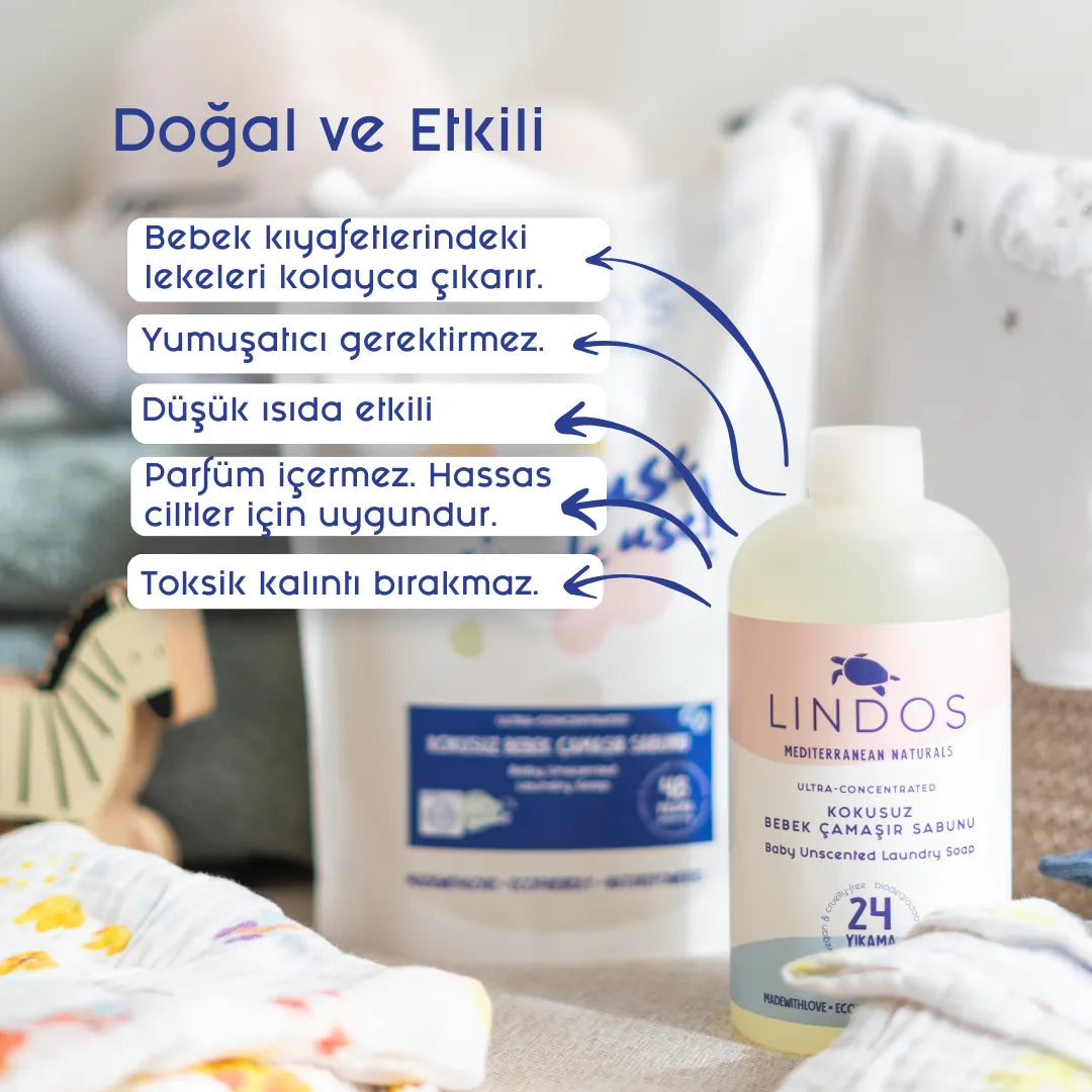 Doğal Bebek Çamaşır Deterjanı Bitkisel Sabun (6'lı Paket)
